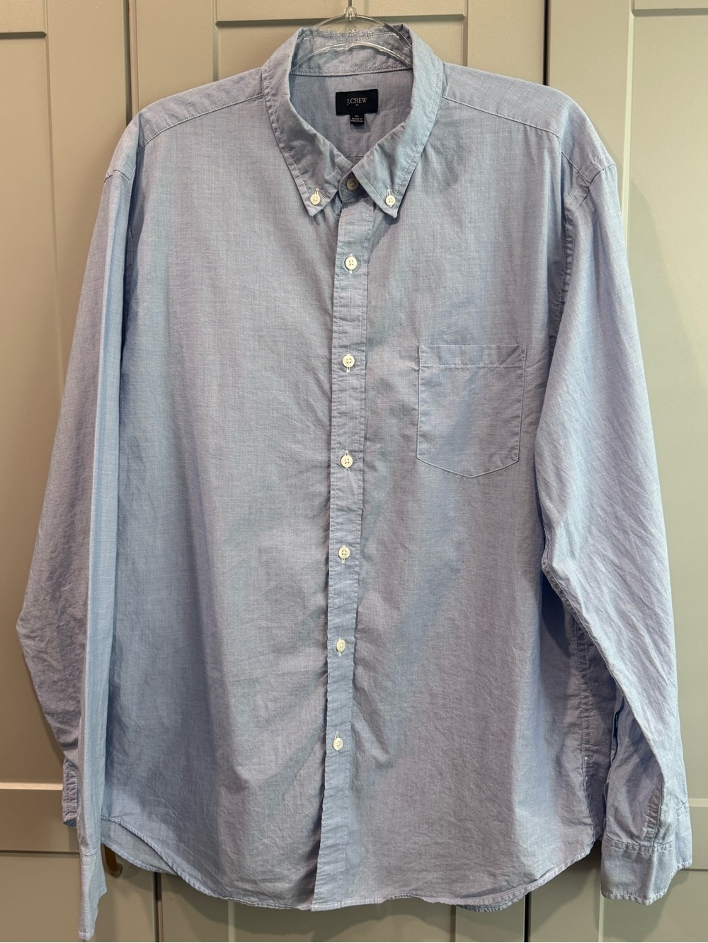 J. Crew Men's Pale Blue Button-Down Oxford Shirt